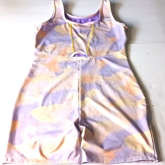 CAT&JACK Multi-Colored Pull-On Biketard Keyhole Cut-Out Back Size XL 14 - Picture 5 of 12